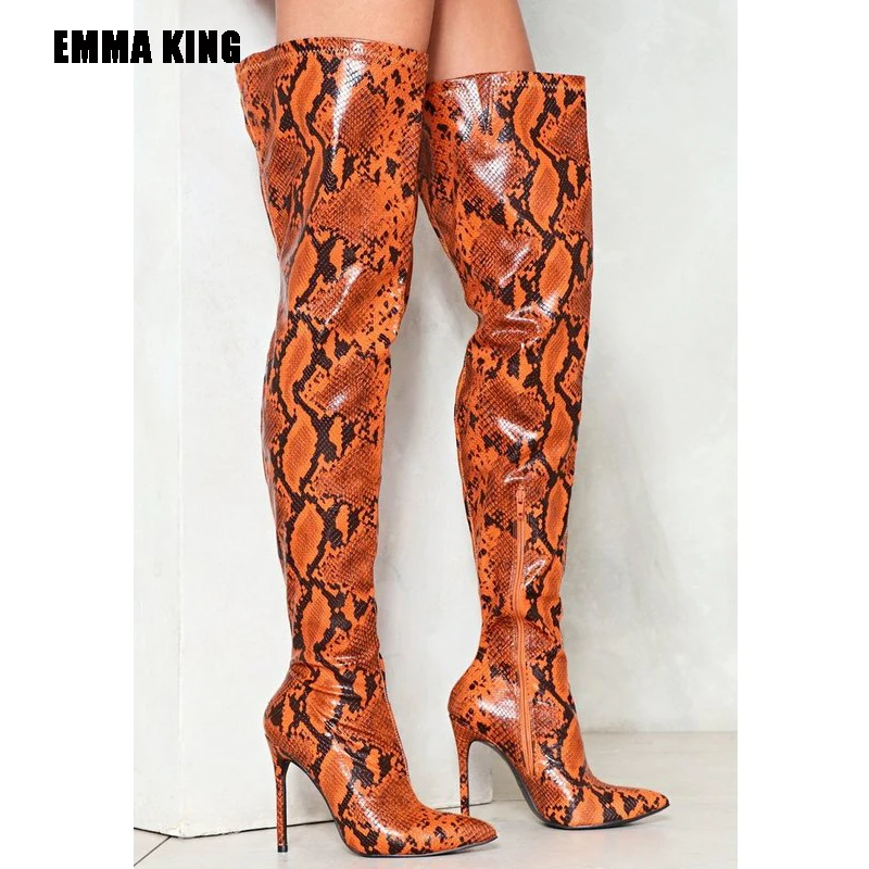Fashion Snakeskin Over The Knee Boots Women High Heel Boots Lady Pointed Toe Basic Boots High Heel Shoes For Women 2020 Winter
Fashion Snakeskin Over The Knee Boots Women High Heel Boots Lady Pointed Toe Basic Boots High Heel Shoes For Women 2020 Winter