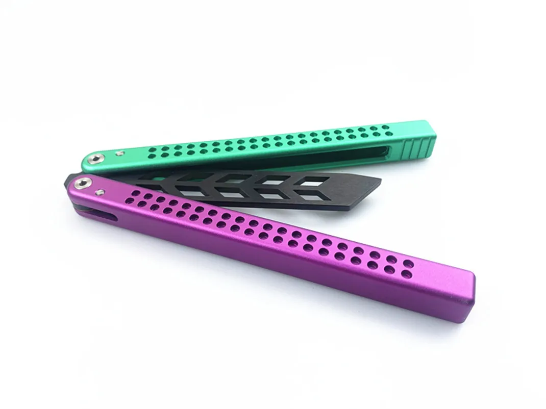 Balisong Trainer Butterfly Blade 420 Steel Handle Not Sharp Camping Hunting Pocket Knife
Balisong Trainer Butterfly Blade 420 Steel Handle Not Sharp Camping Hunting Pocket Knife