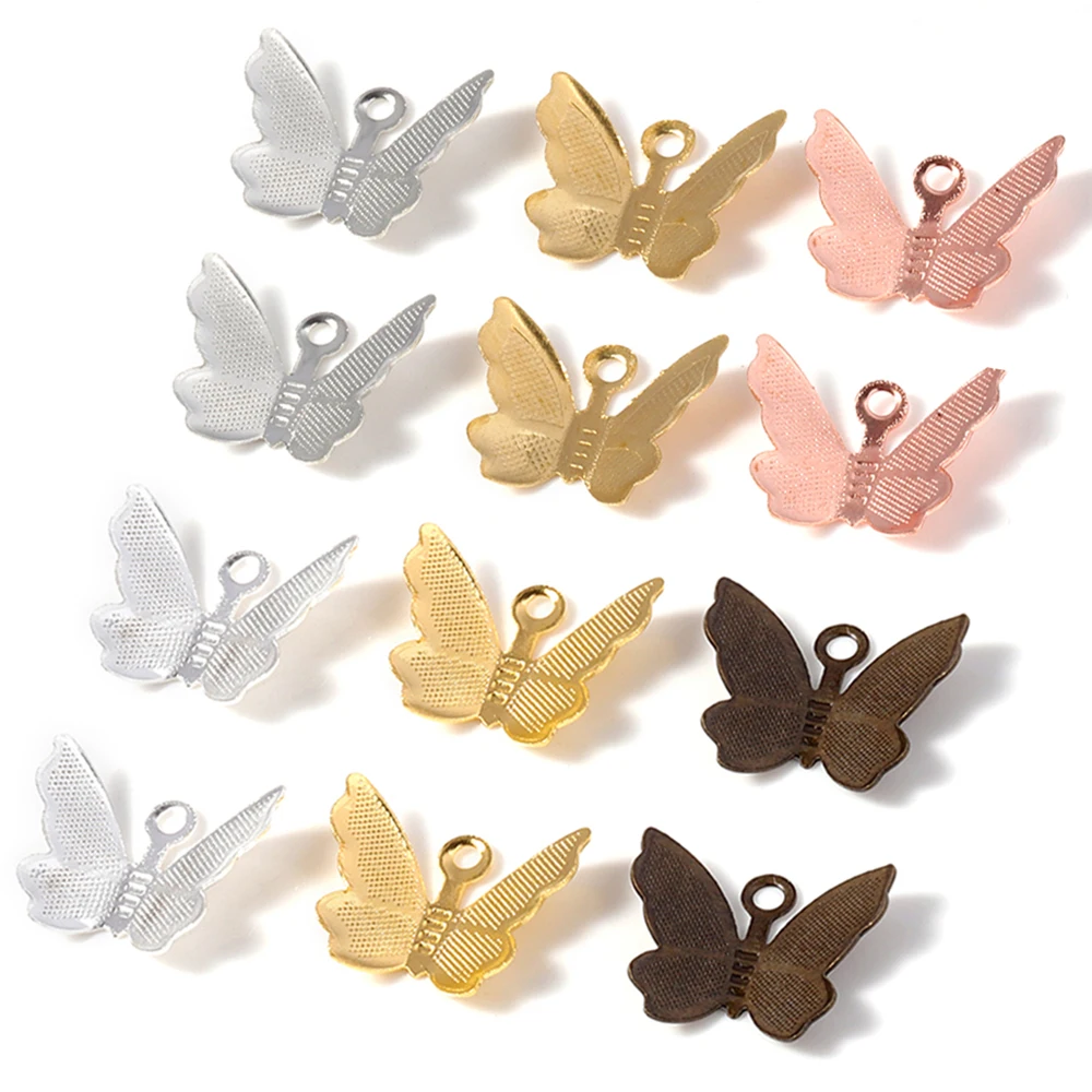 100pcs/lot 11x13mm Metal Filigree Butterfly Charms DIY Necklace Bracelets Earrings Pendants Accessories for Jewelry Making
100pcs/lot 11x13mm Metal Filigree Butterfly Charms DIY Necklace Bracelets Earrings Pendants Accessories for Jewelry Making