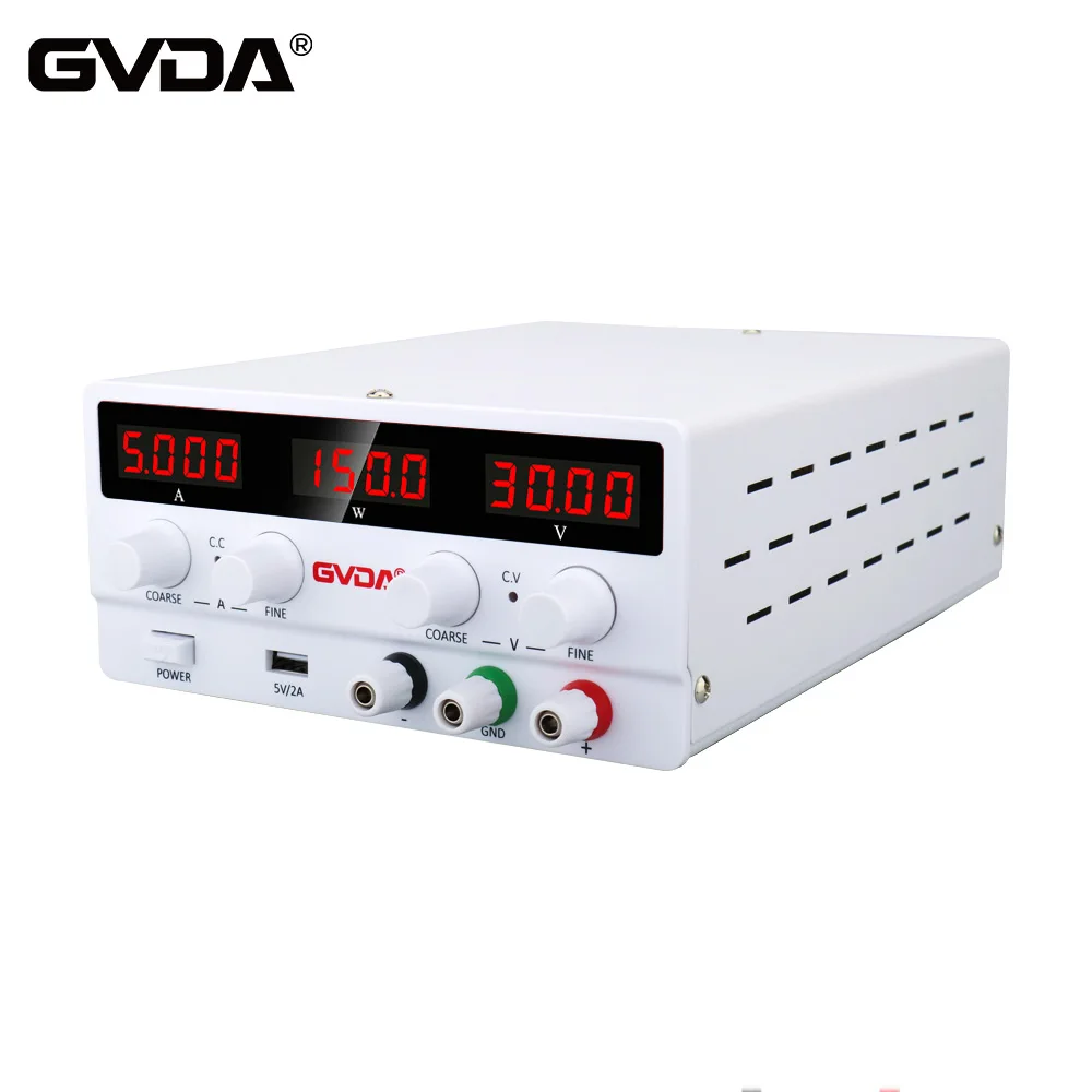 GVDA Adjustable DC Power Supply Regulated Laboratory Power Supply 30V 10A Voltage Regulator 60V 5A Lab Bench Power Source
GVDA Adjustable DC Power Supply Regulated Laboratory Power Supply 30V 10A Voltage Regulator 60V 5A Lab Bench Power Source