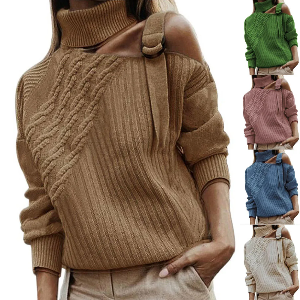 Women's Sweater Autumn and Winter Solid Color Shoulder-Baring Sweater Women's Clothing
Women's Sweater Autumn and Winter Solid Color Shoulder-Baring Sweater Women's Clothing