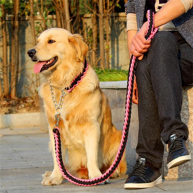 17 colors 1.2M Length Double Strand Rope Large Dog Leashes Metal P Chain Buckle National Color Pet Traction Rope Collar Set A08
17 colors 1.2M Length Double Strand Rope Large Dog Leashes Metal P Chain Buckle National Color Pet Traction Rope Collar Set A08