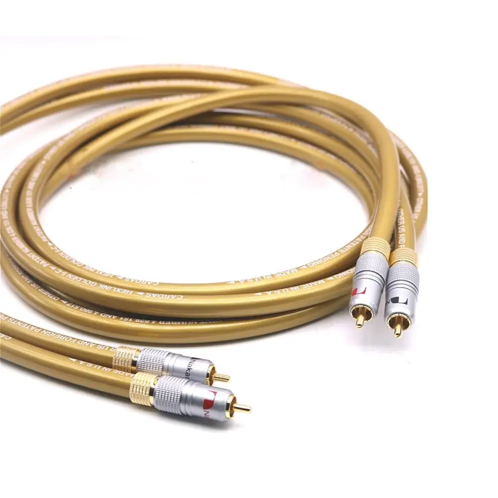 HIFI Cardas HEXLINK GOLDEN 5C Audio Cable Nak-chi RCA Interconnect Cable for Amplifier CD DVD player Speaker
HIFI Cardas HEXLINK GOLDEN 5C Audio Cable Nak-chi RCA Interconnect Cable for Amplifier CD DVD player Speaker