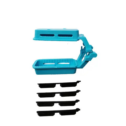 40PCS Dental Lab Products Half Mouth Disposable Plastic Articulator Blue In Lab Model Work