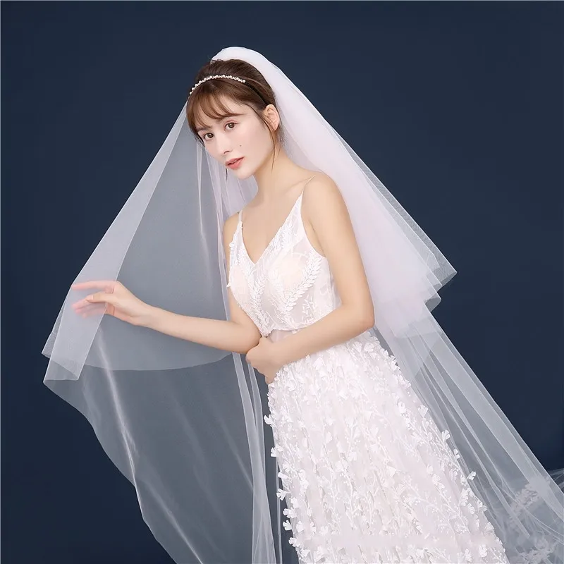 New Arrival Two Layers Ivory Bridal Veils Flower Appliques wedding veil Sexy Cathedral wedding accessories de mariage Bruiloft
New Arrival Two Layers Ivory Bridal Veils Flower Appliques wedding veil Sexy Cathedral wedding accessories de mariage Bruiloft