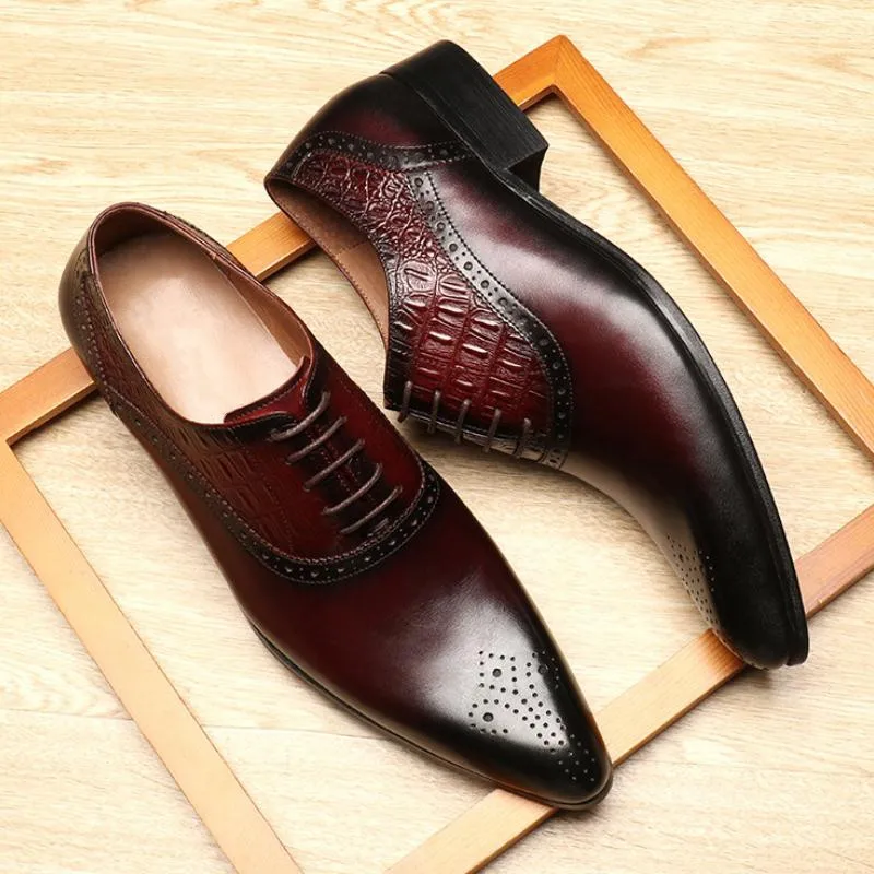 Pointed Toe Genine Leather Dress Men Shoes Business Office Work Career Shoes Men's Carving Oxfords Wedding Shoes Size 38-44
Pointed Toe Genine Leather Dress Men Shoes Business Office Work Career Shoes Men's Carving Oxfords Wedding Shoes Size 38-44
