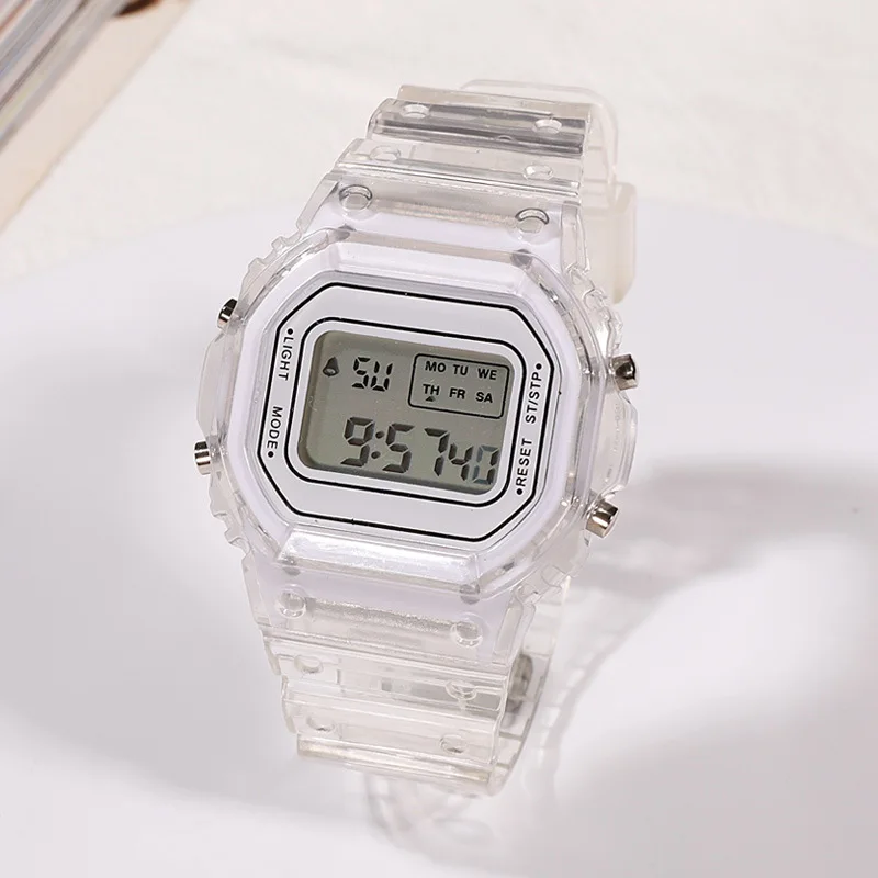 Fashion LED Luminous Transparent Digital Watch Square Women Watches Sports Electronic Wrist Watch Reloj Mujer Clock Dropshipping
Fashion LED Luminous Transparent Digital Watch Square Women Watches Sports Electronic Wrist Watch Reloj Mujer Clock Dropshipping