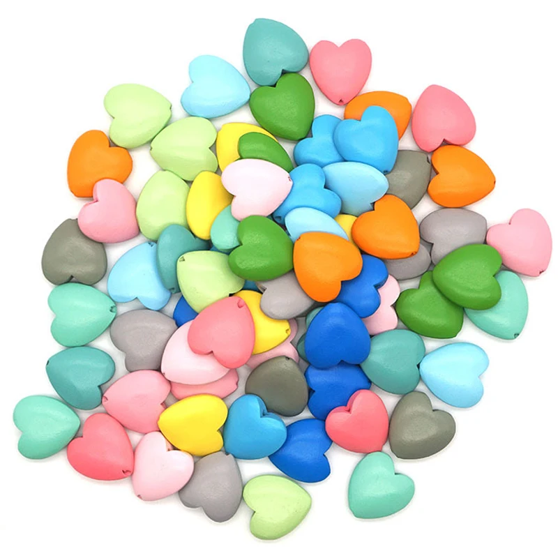 50pcs 25mm Mix Color Heart Shape Natural Wooden Beads DIY Baby Molars Jewelry Necklace Bracelet Loose Love Heart Wood Beads
50pcs 25mm Mix Color Heart Shape Natural Wooden Beads DIY Baby Molars Jewelry Necklace Bracelet Loose Love Heart Wood Beads