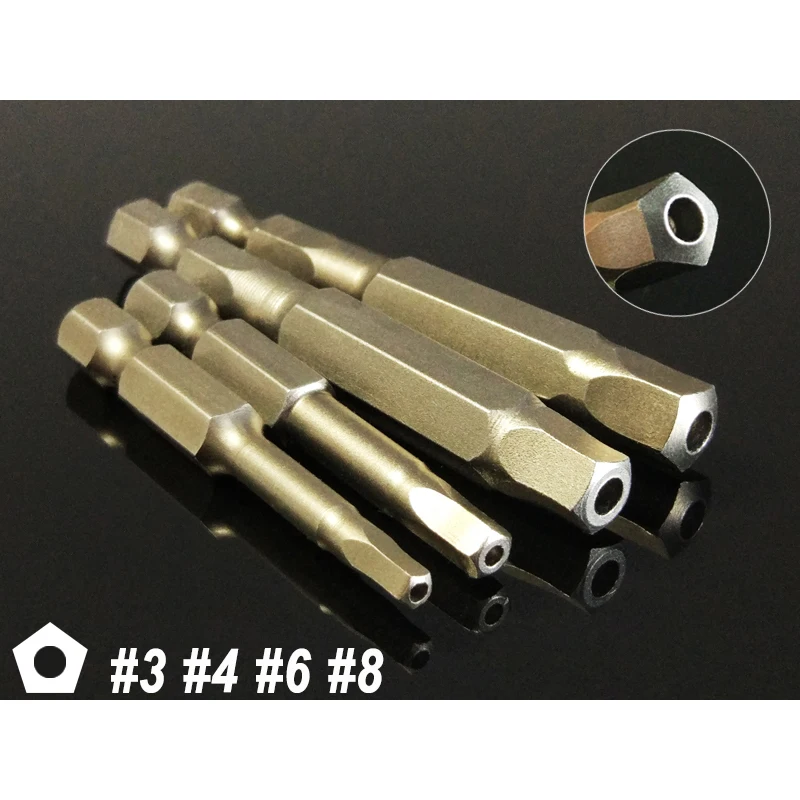 4Pcs Set Pentagon Screwdriver Drill Bits Share Bicycle Security Bits 1/4" Hex Shank S2 DIY Hand Tool Sets
4Pcs Set Pentagon Screwdriver Drill Bits Share Bicycle Security Bits 1/4" Hex Shank S2 DIY Hand Tool Sets
