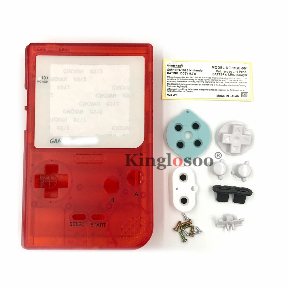 Replacement Shell Cover Case Housing for Gameboy Pocket GBP shell case clear red
Replacement Shell Cover Case Housing for Gameboy Pocket GBP shell case clear red