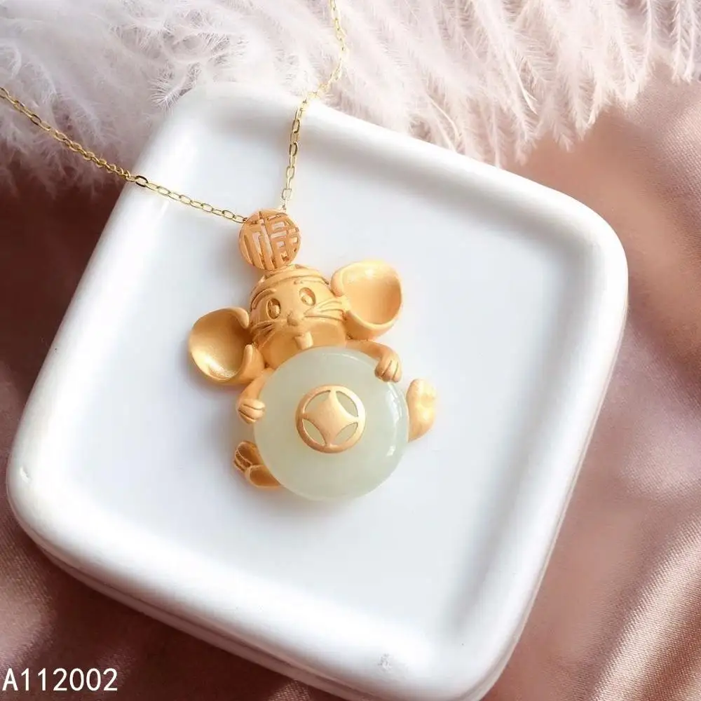KJJEAXCMY fine jewelry natural white jade 925 sterling silver new women mouse pendant necklace support test popular beautiful
KJJEAXCMY fine jewelry natural white jade 925 sterling silver new women mouse pendant necklace support test popular beautiful