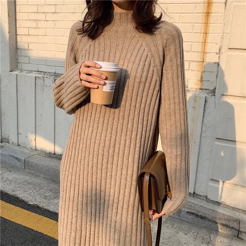 Women Winter basic Long Sweater Dress Turtleneck long sleeve Elegant solid color brief slim Knitted dresses pullovers
Women Winter basic Long Sweater Dress Turtleneck long sleeve Elegant solid color brief slim Knitted dresses pullovers