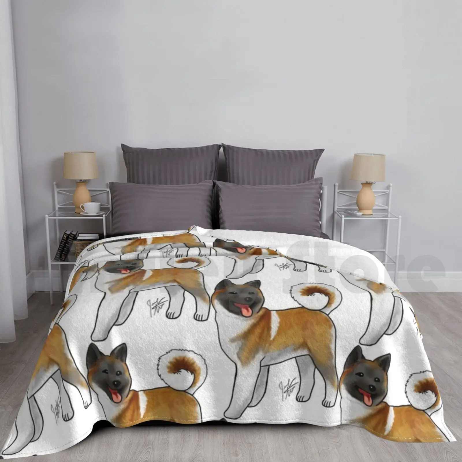 Blanket Akita-Brown / Fawn 1713 Akita Dog Dogs Puppy 
Blanket Akita-Brown / Fawn 1713 Akita Dog Dogs Puppy