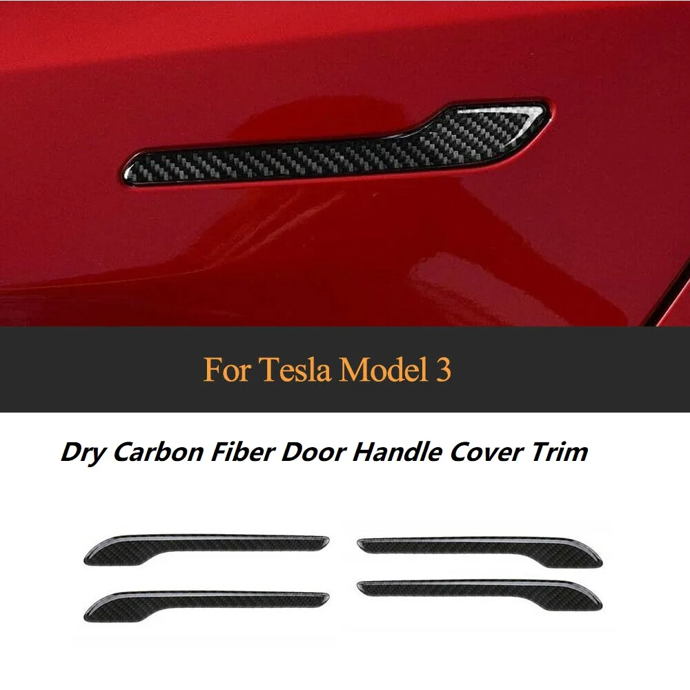 Real Dry Carbon Fiber Side Door Handle Cover Trim Molding Accessories Fit For Tesla Model 3 2017-2019
Real Dry Carbon Fiber Side Door Handle Cover Trim Molding Accessories Fit For Tesla Model 3 2017-2019