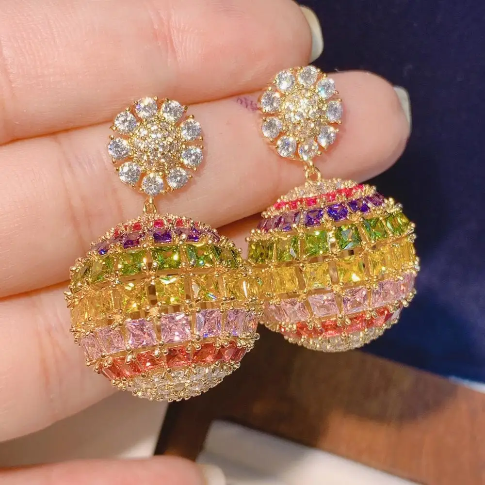 HIBRIDE Charms Luxury Balls Drop Earring Women Full Mirco CZ Paved Cubic Zircon Wedding Fashion Jewelry bijoux femme E-13
HIBRIDE Charms Luxury Balls Drop Earring Women Full Mirco CZ Paved Cubic Zircon Wedding Fashion Jewelry bijoux femme E-13