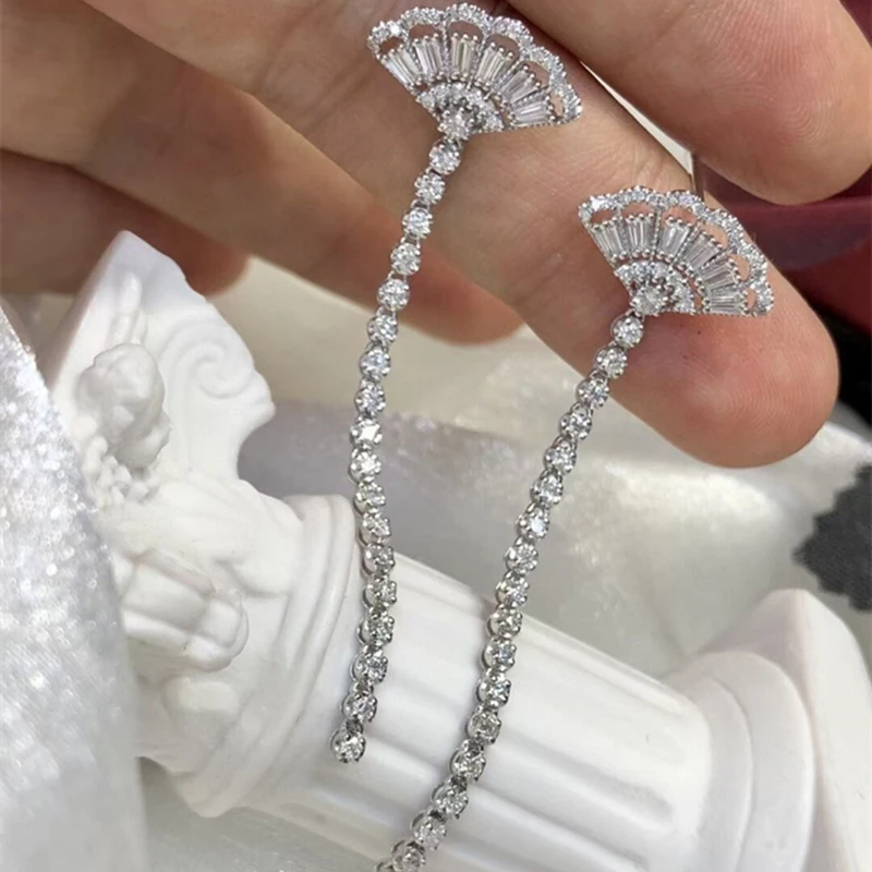 18k Au750 White Gold Earrings Natural diamond 1.12Carat tassels Earring Wedding Party Engagement Anniversary Fashion Elegant
18k Au750 White Gold Earrings Natural diamond 1.12Carat tassels Earring Wedding Party Engagement Anniversary Fashion Elegant