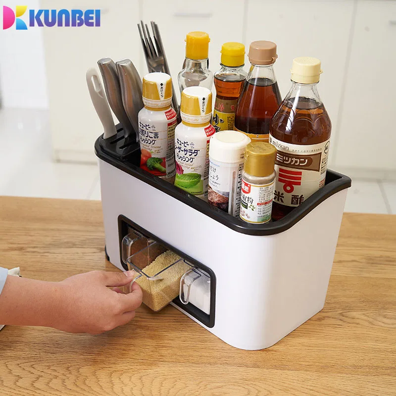 KUNBEI Kitchen Storage & Organizer Knife Seasoning Organizer Box Storage Rack Spice Rack Plastic Condiment Bottle Mix Tool Holde
KUNBEI Kitchen Storage & Organizer Knife Seasoning Organizer Box Storage Rack Spice Rack Plastic Condiment Bottle Mix Tool Holde
