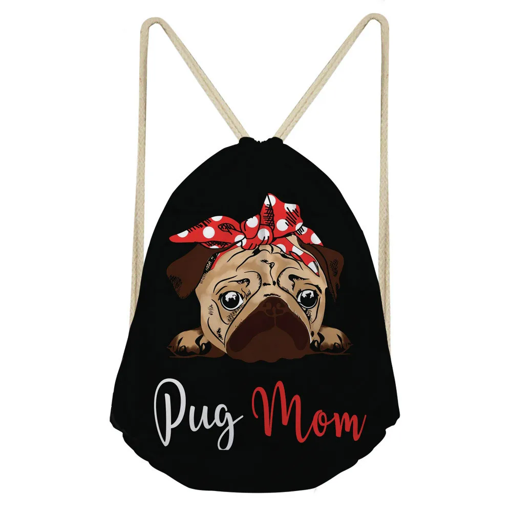 Pug Dog Print School Drawstring backpack Bag Shoes Backpack Daily Women Drawstring Bags bolsa cordones mochila
Pug Dog Print School Drawstring backpack Bag Shoes Backpack Daily Women Drawstring Bags bolsa cordones mochila