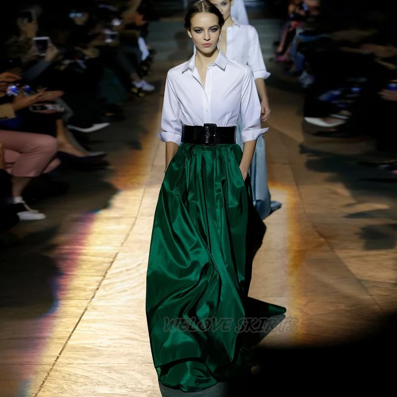 Осенняя трендовая атласная Женская вечерняя юбка для официальной вечеринки, трапециевидная Офисная Женская юбка на молнии сзади, женские юбки макси на заказ, юбки
Осенняя трендовая атласная Женская вечерняя юбка для официальной вечеринки, трапециевидная Офисная Женская юбка на молнии сзади, женские юбки макси на заказ, юбки