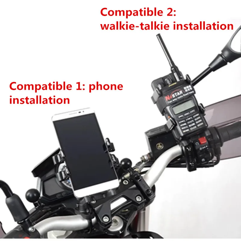 Motorcycle Universal Finger-Grip Phone or Radio Holder (Black) with 1.5inch ball for phone mount for Walkie-talkie installation
Motorcycle Universal Finger-Grip Phone or Radio Holder (Black) with 1.5inch ball for phone mount for Walkie-talkie installation