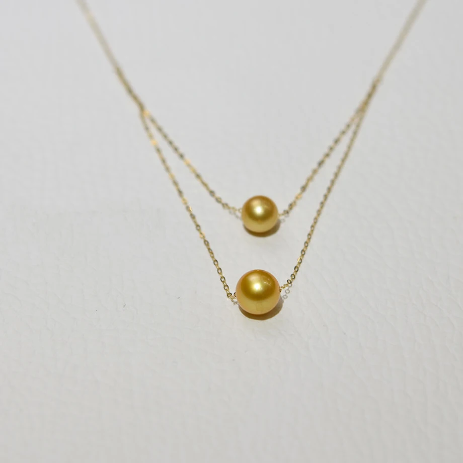 NYMPH Real 18K Gold Pearl Necklace for Women Pure AU750 Chain Natural South Seawater Golden Pearl Wedding Fine Jewelry X530
NYMPH Real 18K Gold Pearl Necklace for Women Pure AU750 Chain Natural South Seawater Golden Pearl Wedding Fine Jewelry X530