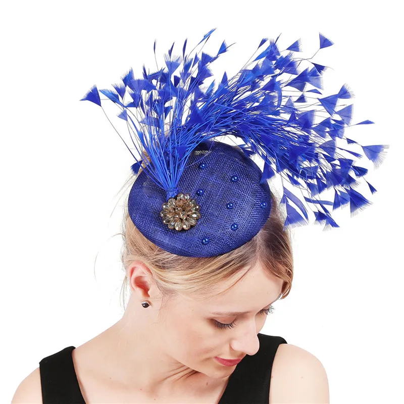 Royal Blue Sinamay Wedding Fascinator Hat Ladies Fashion Headwear Hair Clips Derby Chic Fancy Feather Hair Accessories Headband
Royal Blue Sinamay Wedding Fascinator Hat Ladies Fashion Headwear Hair Clips Derby Chic Fancy Feather Hair Accessories Headband