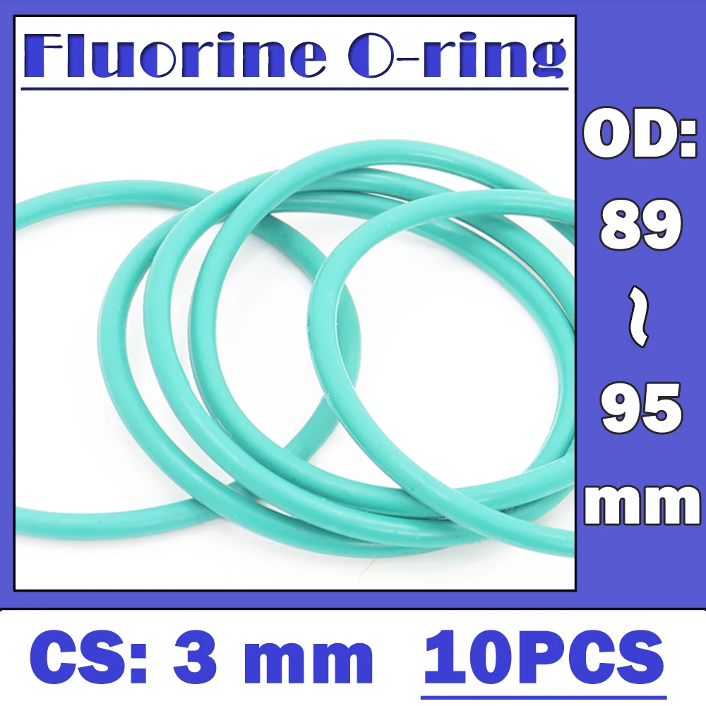 CS3mm FKM резиновое уплотнительное кольцо OD 89/90/91/92/93/94/95*3 мм 10 шт уплотнительное кольцо Фтор прокладка сальник зеленый Оринг
CS3mm FKM резиновое уплотнительное кольцо OD 89/90/91/92/93/94/95*3 мм 10 шт уплотнительное кольцо Фтор прокладка сальник зеленый Оринг