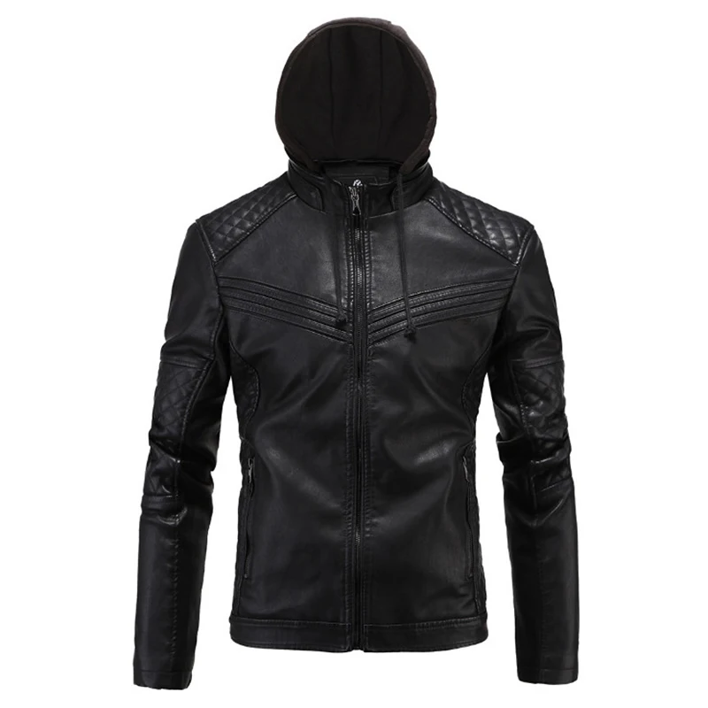 New Boutique Men Leather Suede Jacket British Style Hooded Motorcycle Leather Jacket Male Black PU Biker Outerwear
New Boutique Men Leather Suede Jacket British Style Hooded Motorcycle Leather Jacket Male Black PU Biker Outerwear