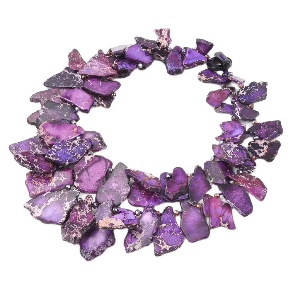 Heavy Jewelry 22'' 2 Rows Natural Purple Sea Sediment Imperial Jasper Crystal Necklace Lady Jewelry Gifts
Heavy Jewelry 22'' 2 Rows Natural Purple Sea Sediment Imperial Jasper Crystal Necklace Lady Jewelry Gifts