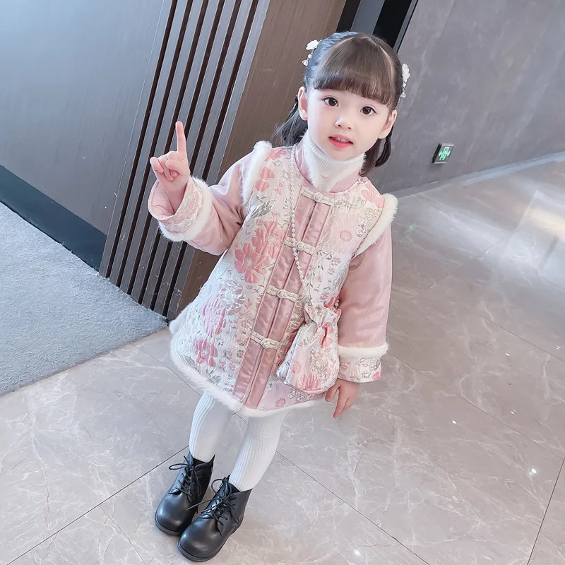 Girls' Han Clothes Autumn And Winter Tang Clothes Red New Year Clothes New Year Clothes Chinese Style Girls Thickened Festive Ch
Girls' Han Clothes Autumn And Winter Tang Clothes Red New Year Clothes New Year Clothes Chinese Style Girls Thickened Festive Ch