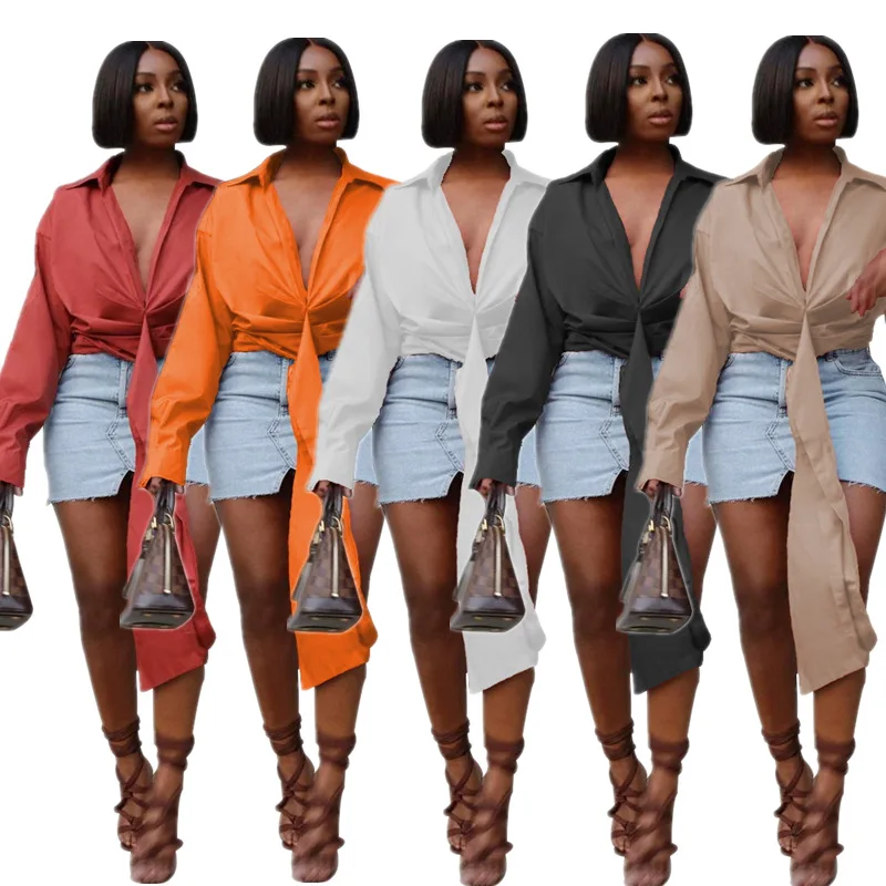 2021 Summer Women Blouse New Long Sleeve Simple Shirts Office Lady Female Top Turn Down Collar Blouses
2021 Summer Women Blouse New Long Sleeve Simple Shirts Office Lady Female Top Turn Down Collar Blouses