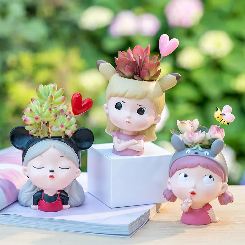 Cute Girl Modeling Personality Flowerpot Creative Cartoon Fleshy Flowerpot Trumpet Plant Pot Succulents Pots Balcony Decorations
Cute Girl Modeling Personality Flowerpot Creative Cartoon Fleshy Flowerpot Trumpet Plant Pot Succulents Pots Balcony Decorations