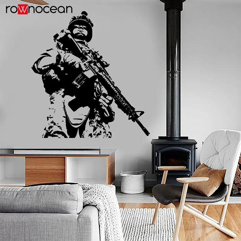 Modern War Theme US Soldier Marine Seal Military Wall Sticker Vinyl Home Decor Design Decals Murals Boys Room Wall Poster 3635
Modern War Theme US Soldier Marine Seal Military Wall Sticker Vinyl Home Decor Design Decals Murals Boys Room Wall Poster 3635