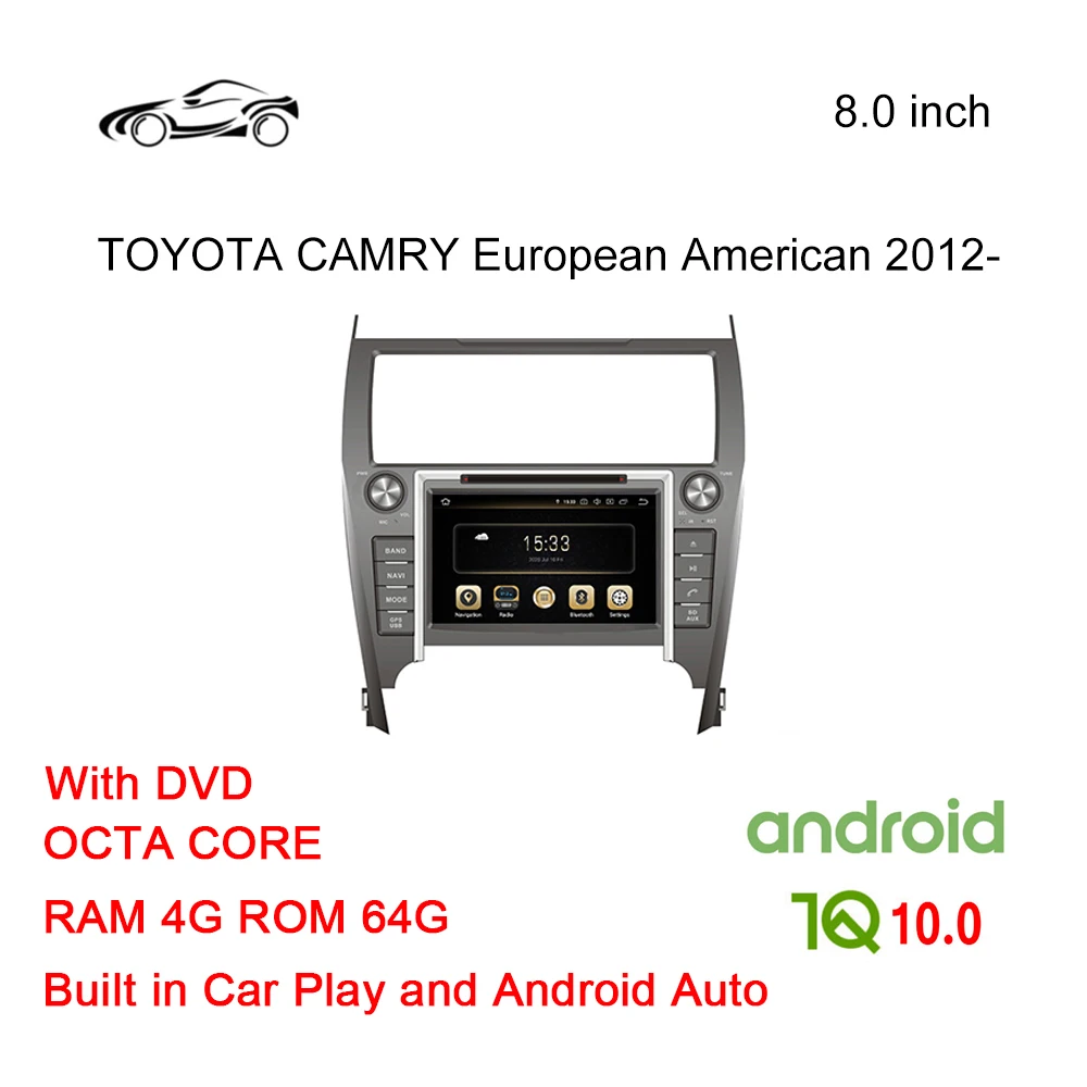 CAMRY GPS RADIO DVD ANDROID CAR GPS FOR TOYOTA CAMRY CAR DVD 8 inch CAR STEREO ANDROID 4G+64G Car Multimedia NAVIGATION
CAMRY GPS RADIO DVD ANDROID CAR GPS FOR TOYOTA CAMRY CAR DVD 8 inch CAR STEREO ANDROID 4G+64G Car Multimedia NAVIGATION