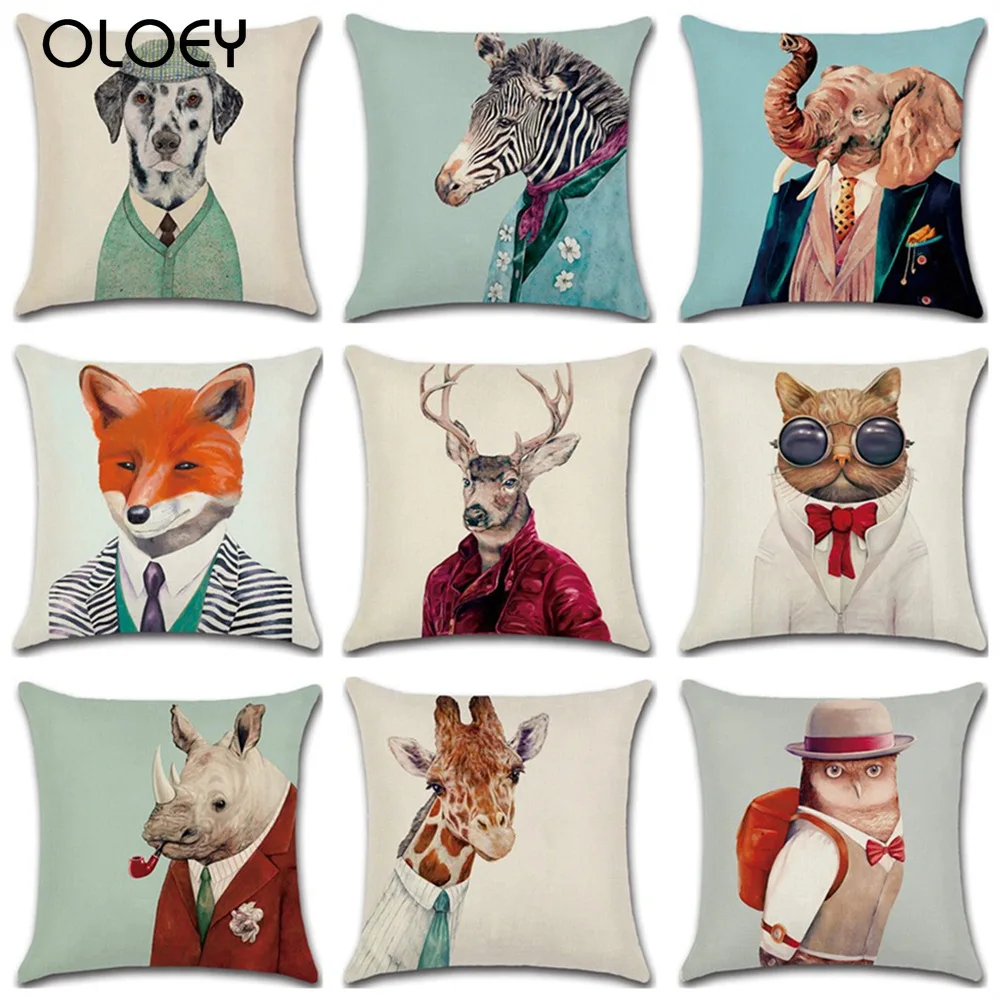 45cm*45cm Cartoon Pattern Throw Pillow Case Dog Cat Owl Fox Cotton Linen Decorative Pillow Cover Home Sofa Square Pillowcase
45cm*45cm Cartoon Pattern Throw Pillow Case Dog Cat Owl Fox Cotton Linen Decorative Pillow Cover Home Sofa Square Pillowcase