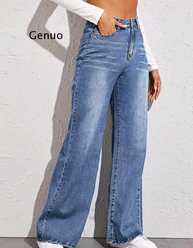 New Fashion High Waist Straight Jeans Women Autumn Blue Casual Loose Wide Leg Jeans Trousers Striped Palazzo Pants
New Fashion High Waist Straight Jeans Women Autumn Blue Casual Loose Wide Leg Jeans Trousers Striped Palazzo Pants