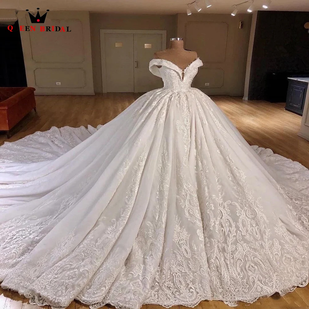 Luxury Ball Gown Wedding Dresses Puffy Big Train Tulle Lace Appliques Formal Bride Dress Wedding Gowns Custom Made JY10M
Luxury Ball Gown Wedding Dresses Puffy Big Train Tulle Lace Appliques Formal Bride Dress Wedding Gowns Custom Made JY10M