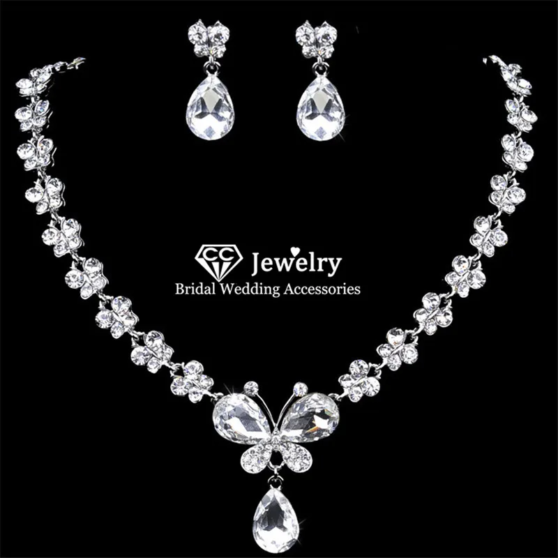 CC Fashion Jewelry Set Necklace Earrings Butterfly Pendant Chain Wedding Accessories for Women Bride Rhinestone Party Gift KC37
CC Fashion Jewelry Set Necklace Earrings Butterfly Pendant Chain Wedding Accessories for Women Bride Rhinestone Party Gift KC37