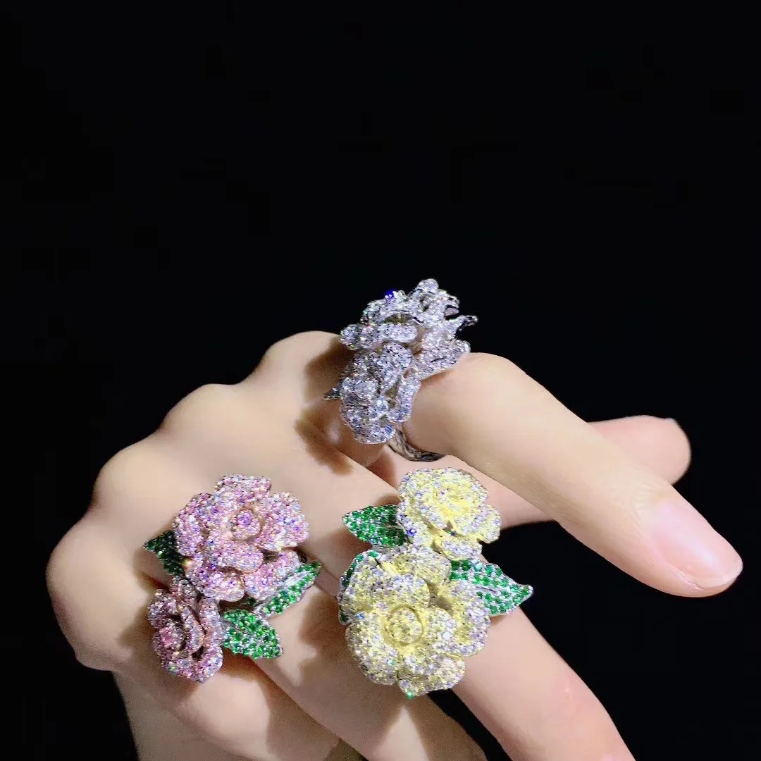 double flowers ring 925 sterling silver with cubic zircon rose flower ring romantic fine women jewelry free shipping cocktail
double flowers ring 925 sterling silver with cubic zircon rose flower ring romantic fine women jewelry free shipping cocktail