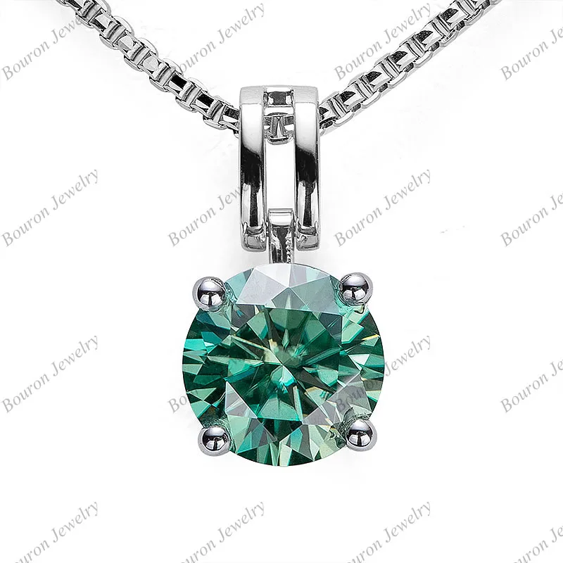 Solitaire Pendant Necklace Green Round Moissanite Jewelry Christmas Gift 925 Sterling Silver
Solitaire Pendant Necklace Green Round Moissanite Jewelry Christmas Gift 925 Sterling Silver