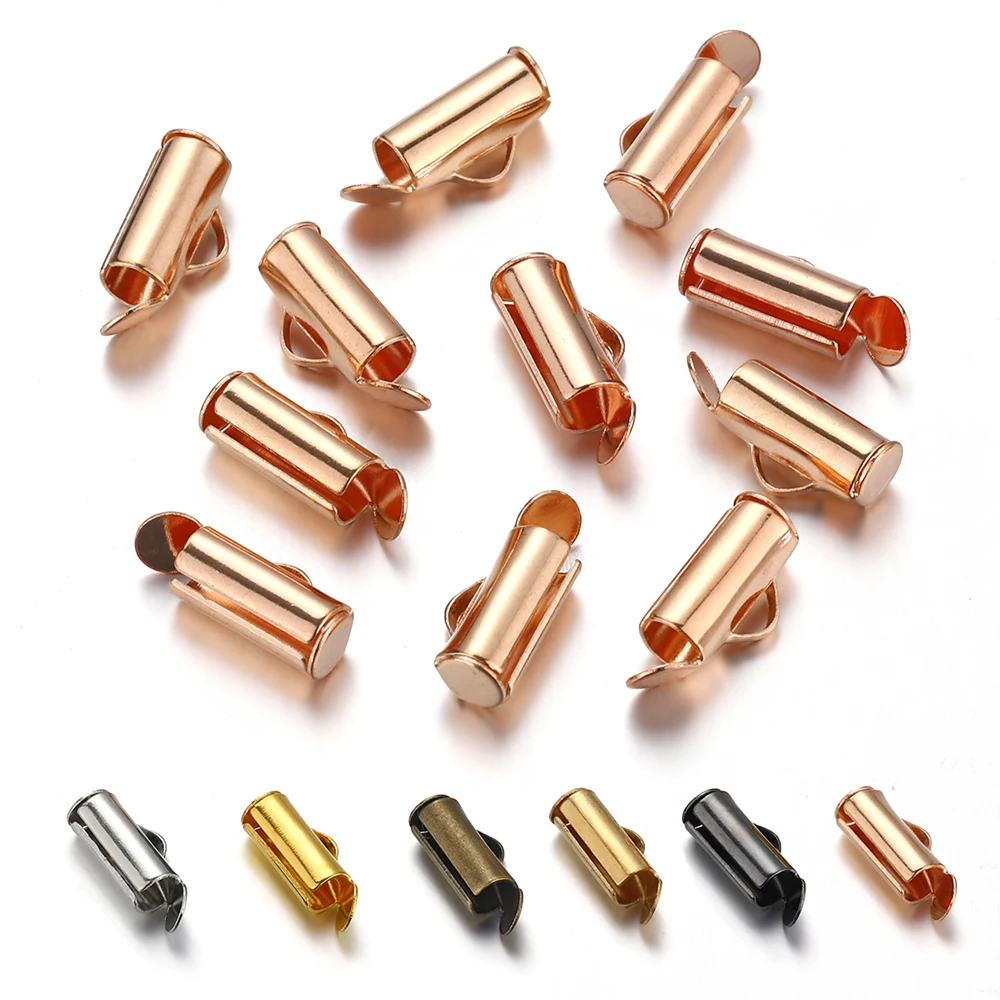 50pcs Crimp End Caps Slider Clasp Buckle Tube DIY Bracelet Rose Gold Connectors Loom Findings for Jewelry Making Accessories
50pcs Crimp End Caps Slider Clasp Buckle Tube DIY Bracelet Rose Gold Connectors Loom Findings for Jewelry Making Accessories