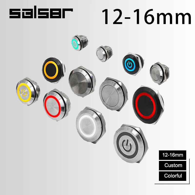 12/16/22mm Momentary Reset DIY Ultrathin Lamp Waterproof IP65 Touch With Light Short Metal Push Button Switch
12/16/22mm Momentary Reset DIY Ultrathin Lamp Waterproof IP65 Touch With Light Short Metal Push Button Switch