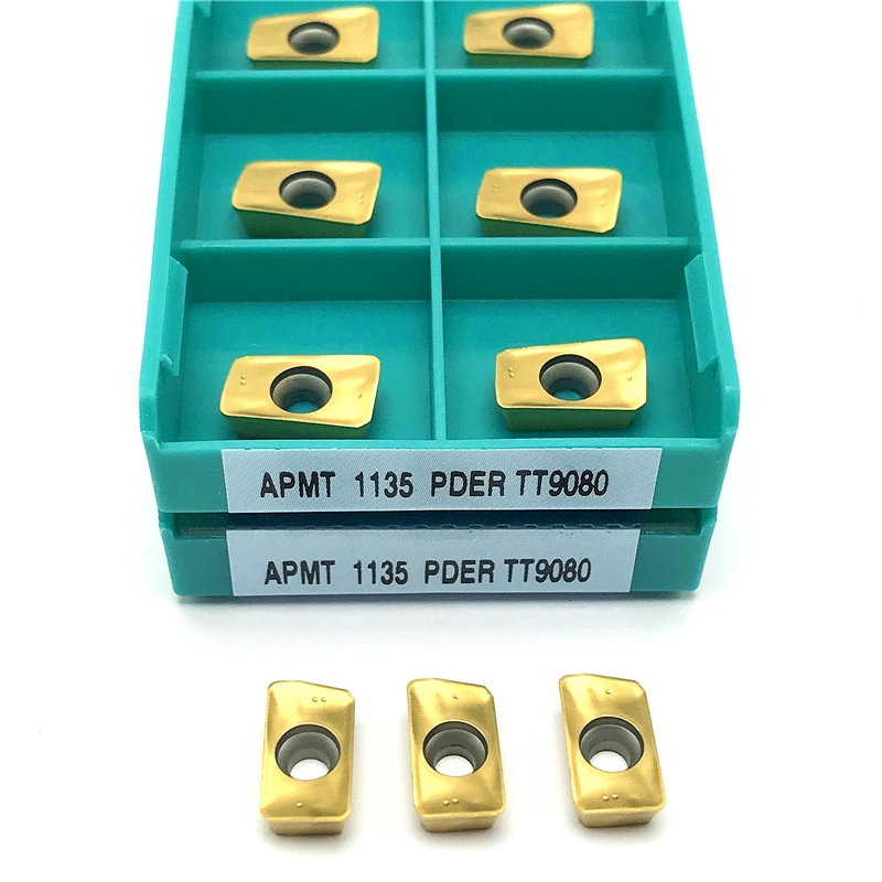 APMT1135 PDER TT9080 Carbide Insert Milling Turning Tool CNC Metal Lathe Tools APMT 1135 Indexable Tool Turning Insert
APMT1135 PDER TT9080 Carbide Insert Milling Turning Tool CNC Metal Lathe Tools APMT 1135 Indexable Tool Turning Insert