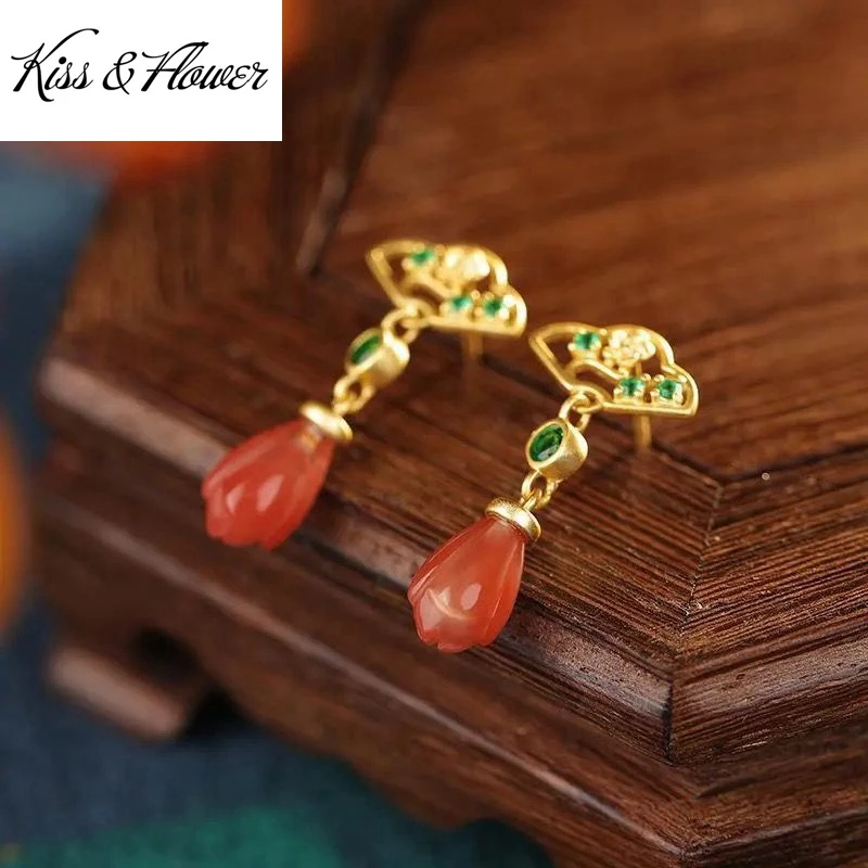 KISS&FLOWER ER386 Fine Jewelry Wholesale Fashion Woman Bride Mother Birthday Wedding Gift Vintage Orchid 24KT Gold Stud Earrings
KISS&FLOWER ER386 Fine Jewelry Wholesale Fashion Woman Bride Mother Birthday Wedding Gift Vintage Orchid 24KT Gold Stud Earrings