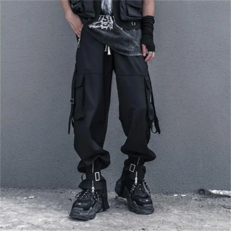 Dark Zipper Leg Cargo Pants Men's Fashion Large Loose Summer Fashion Loose Black Personalized Functional Casual Pants
Dark Zipper Leg Cargo Pants Men's Fashion Large Loose Summer Fashion Loose Black Personalized Functional Casual Pants