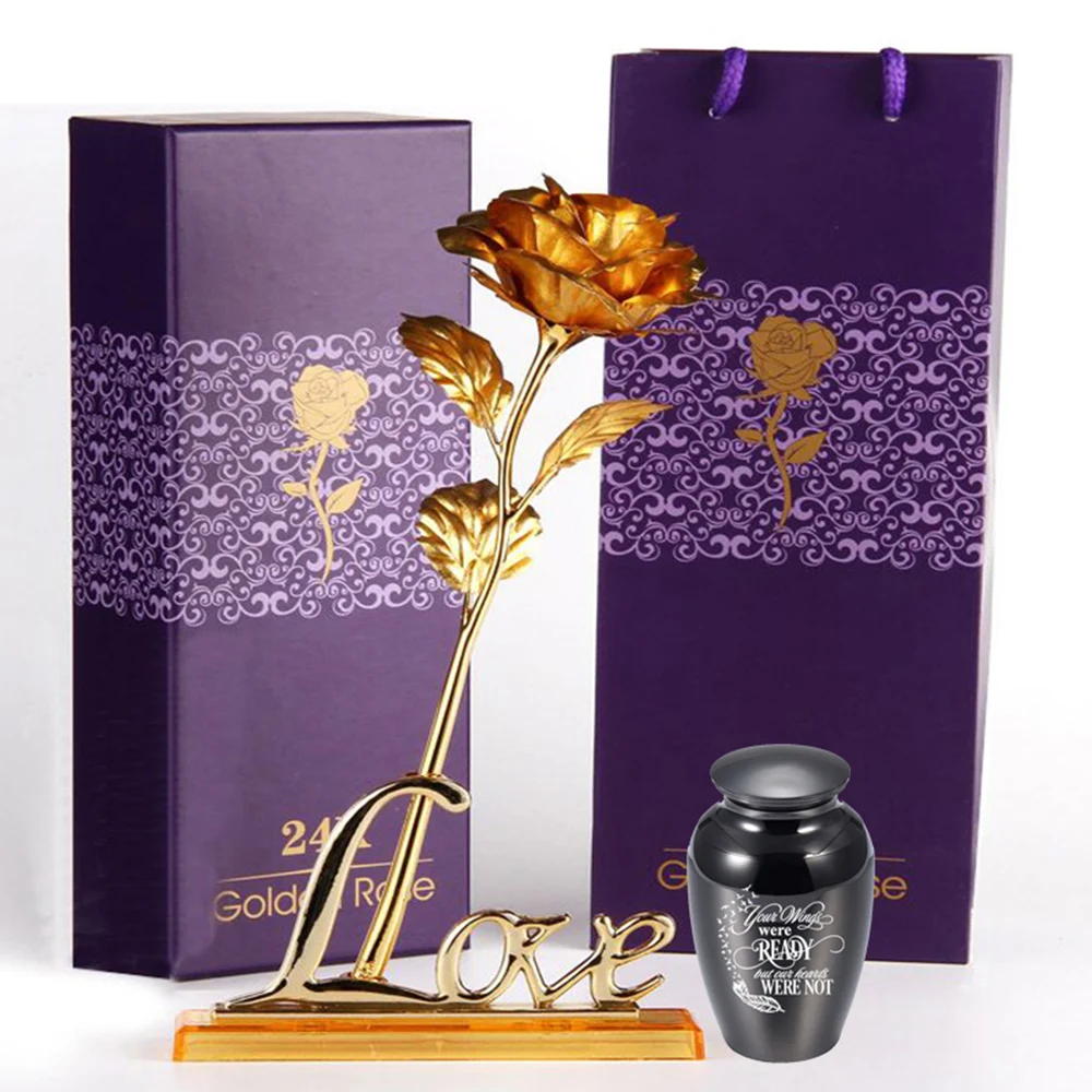 Stainless steel mini Cremation urn Feather pattern Ashes urn/ Bird/dog/cat and love rose flower-I love you Two-piece suit 
Stainless steel mini Cremation urn Feather pattern Ashes urn/ Bird/dog/cat and love rose flower-I love you Two-piece suit