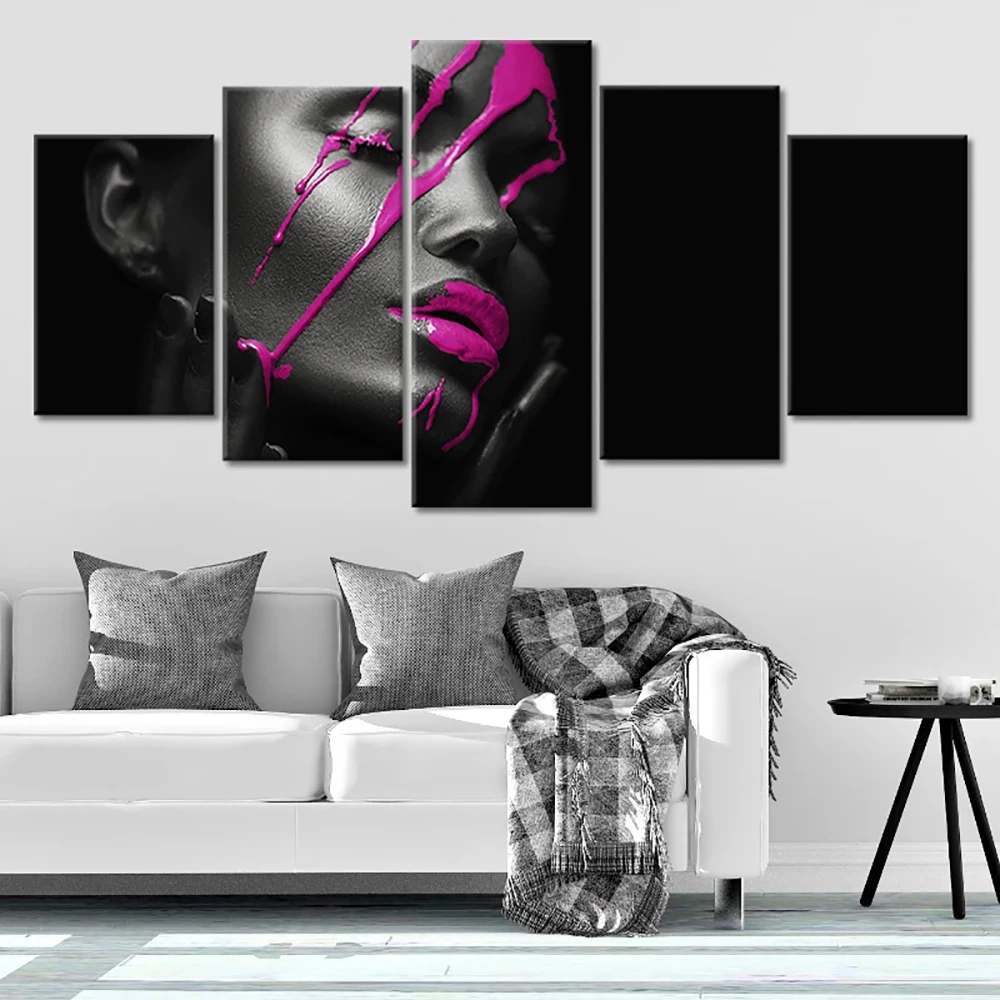 5 Pieces Wall Art Canvas Painting Abstract Character Poster Woman Face Modern Living Room Bedroom Modular Home Decoration
5 Pieces Wall Art Canvas Painting Abstract Character Poster Woman Face Modern Living Room Bedroom Modular Home Decoration