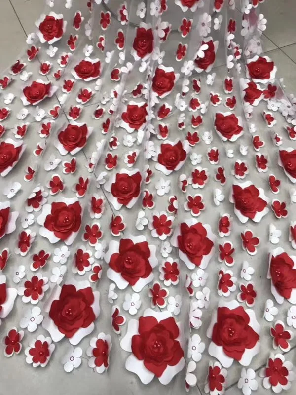 Elegant Red French Lace Fabric High Quality 3D Flowers Nigeria african French Net Lace 2022 With Beaded For Women FJ2247
Elegant Red French Lace Fabric High Quality 3D Flowers Nigeria african French Net Lace 2022 With Beaded For Women FJ2247