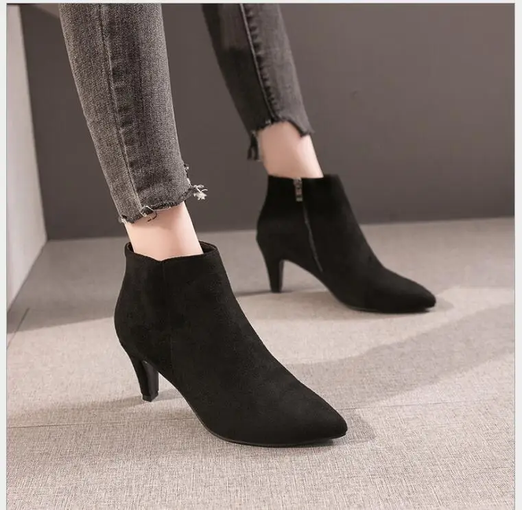 Classic Sexy Women Suede Ankle Boot Mid Stiletto Heel Side Zip Pointed Toe Party Work Outdoor Shoes Fine Heel Boots Print Large
Classic Sexy Women Suede Ankle Boot Mid Stiletto Heel Side Zip Pointed Toe Party Work Outdoor Shoes Fine Heel Boots Print Large