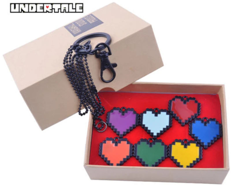 7 Pcs Set Undertale Sans Frisk LOVE Heart Necklace Determination Bravery Pendant Keychain Ring Holder Cosplay Prop Accessories
7 Pcs Set Undertale Sans Frisk LOVE Heart Necklace Determination Bravery Pendant Keychain Ring Holder Cosplay Prop Accessories